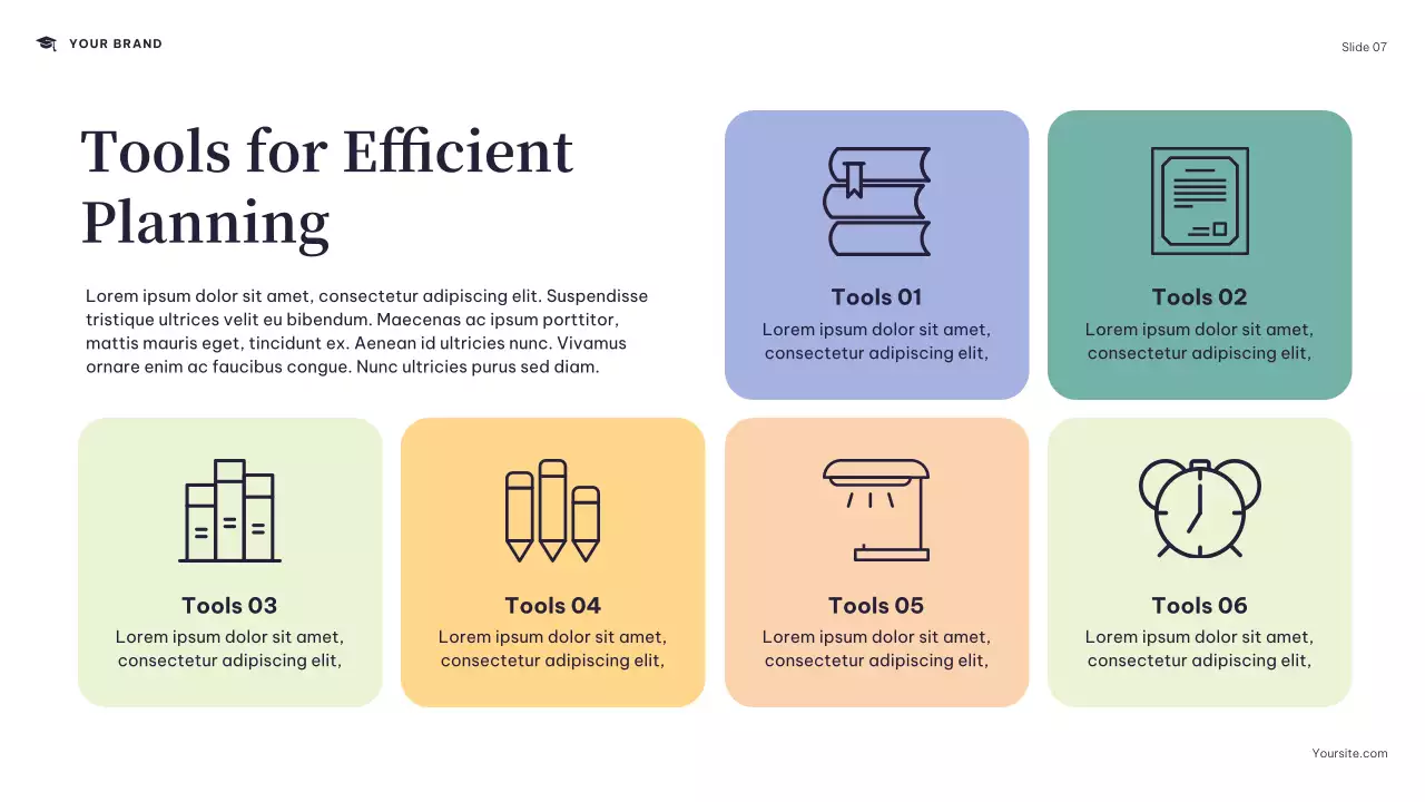Navy Modern College Schedule Presentation