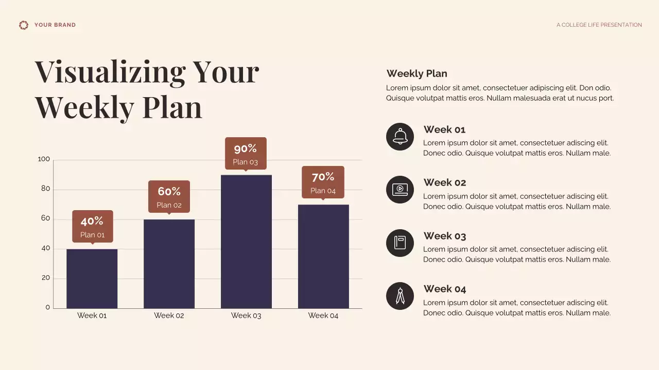 Beige and Blue College Life Presentation