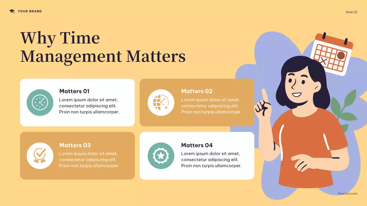 Navy Modern College Schedule Presentation