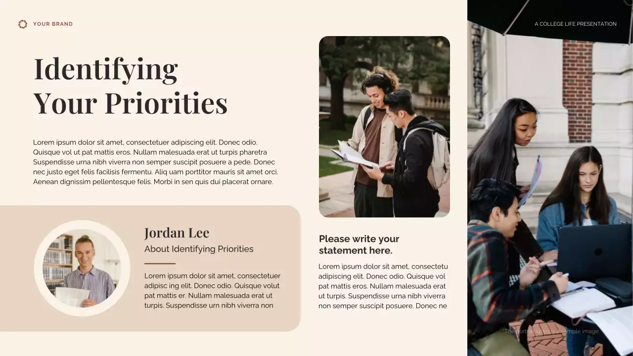 Beige and Blue College Life Presentation