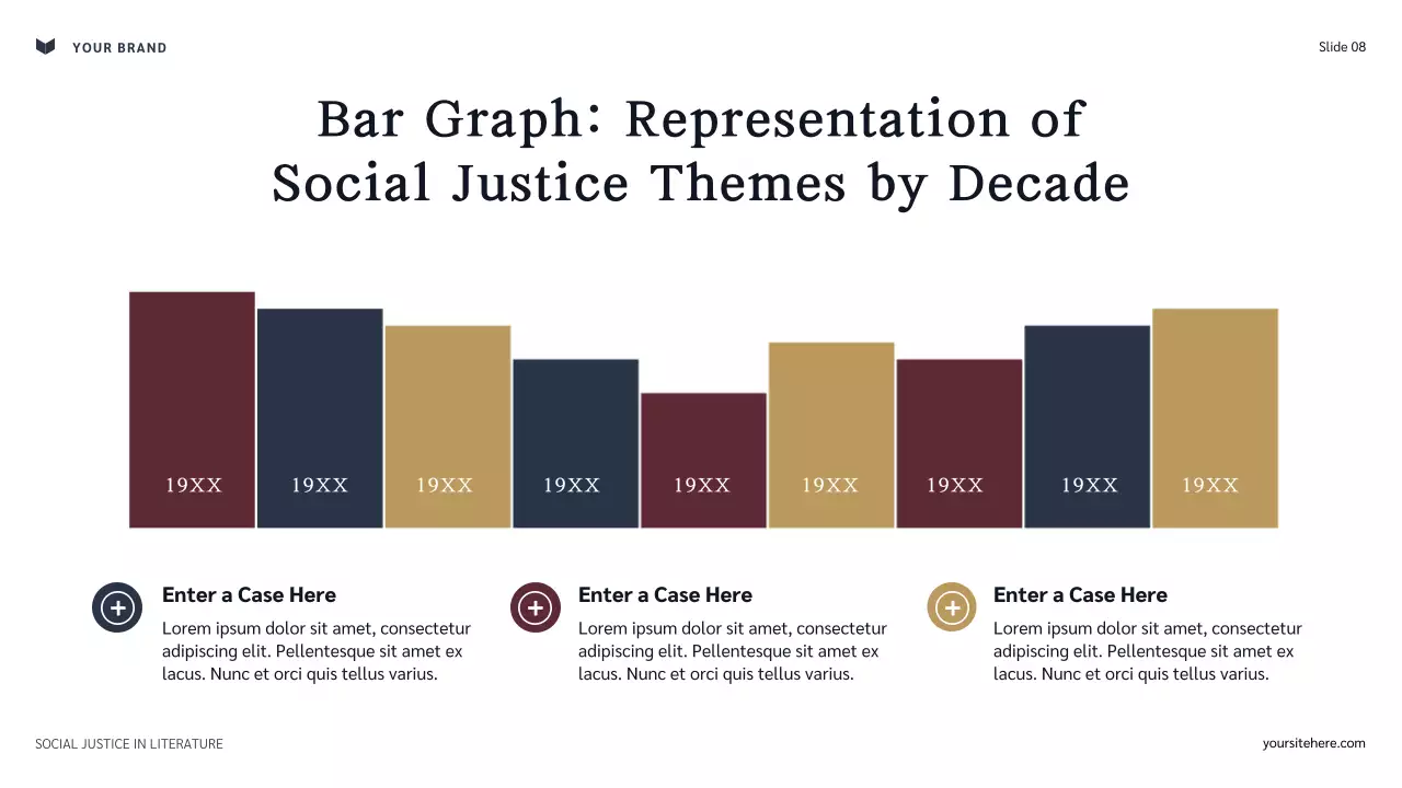 Navy and Maroon Classic Social Justice in Literature Presentation