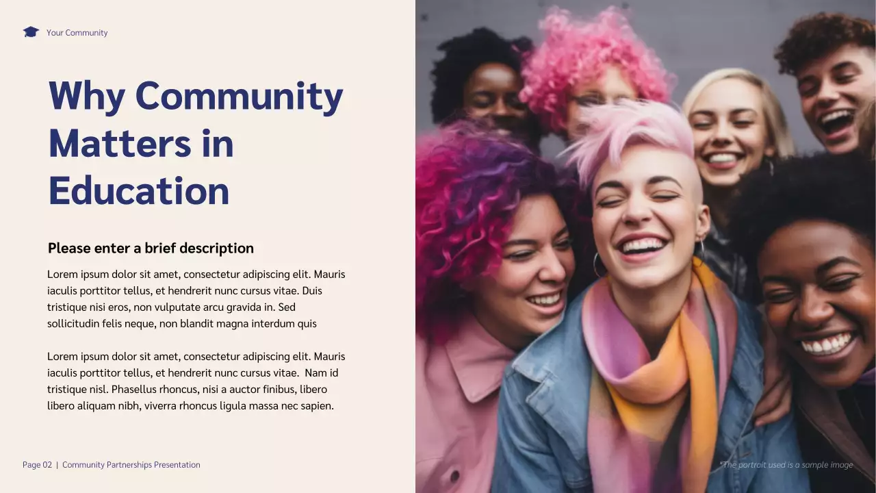 Blue and Purple Illustrative Community Partnerships Initiative Presentation