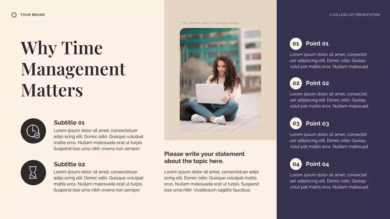 Beige and Blue College Life Presentation