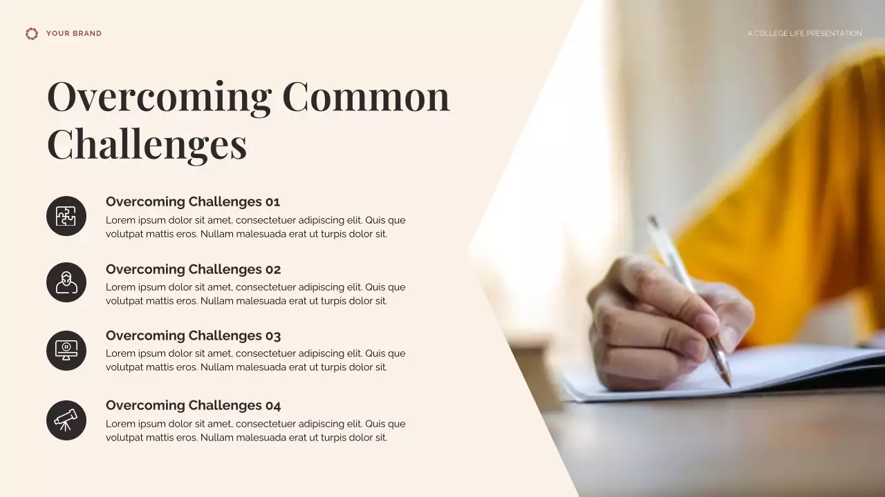 Beige and Blue College Life Presentation