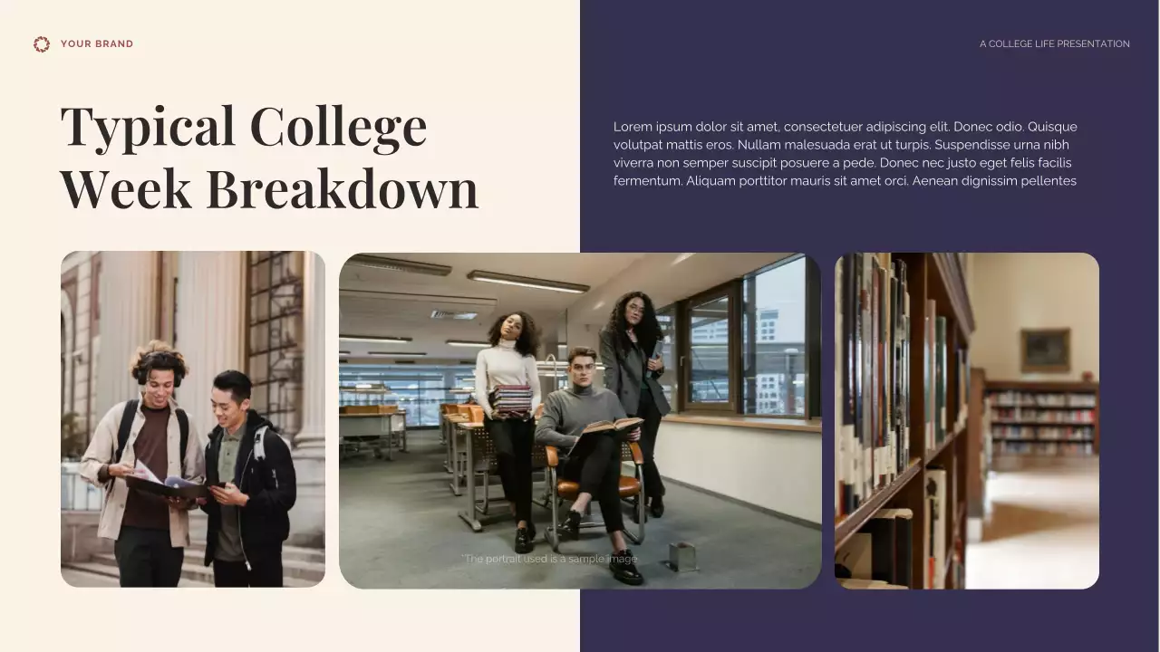 Beige and Blue College Life Presentation