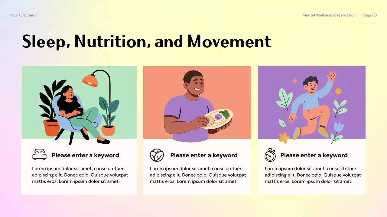 Pink Aesthetic Mental Wellness in College Presentation