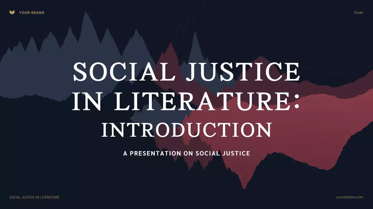 Navy and Maroon Classic Social Justice in Literature Presentation