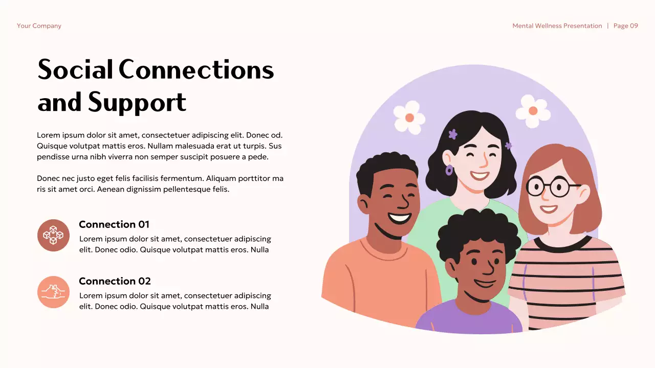 Pink Aesthetic Mental Wellness in College Presentation