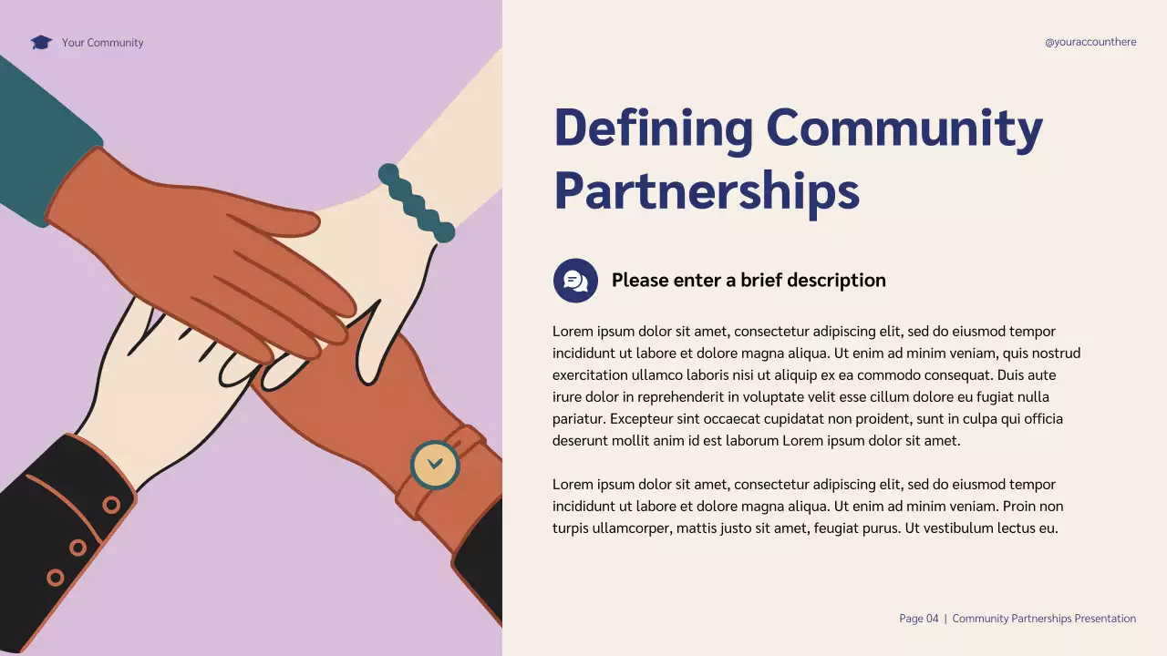 Blue and Purple Illustrative Community Partnerships Initiative Presentation