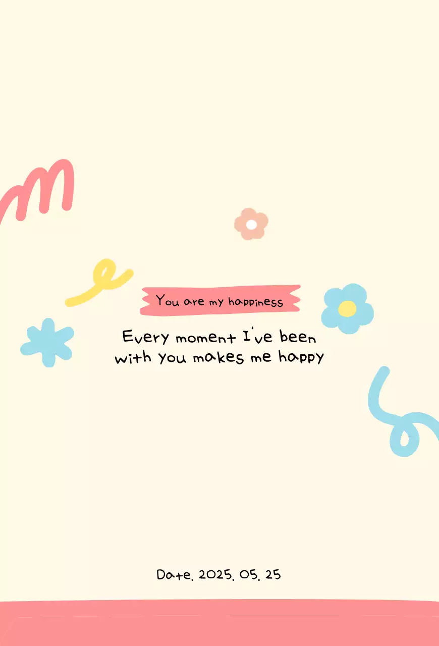 노랑 아기자기한 추억 인생네컷