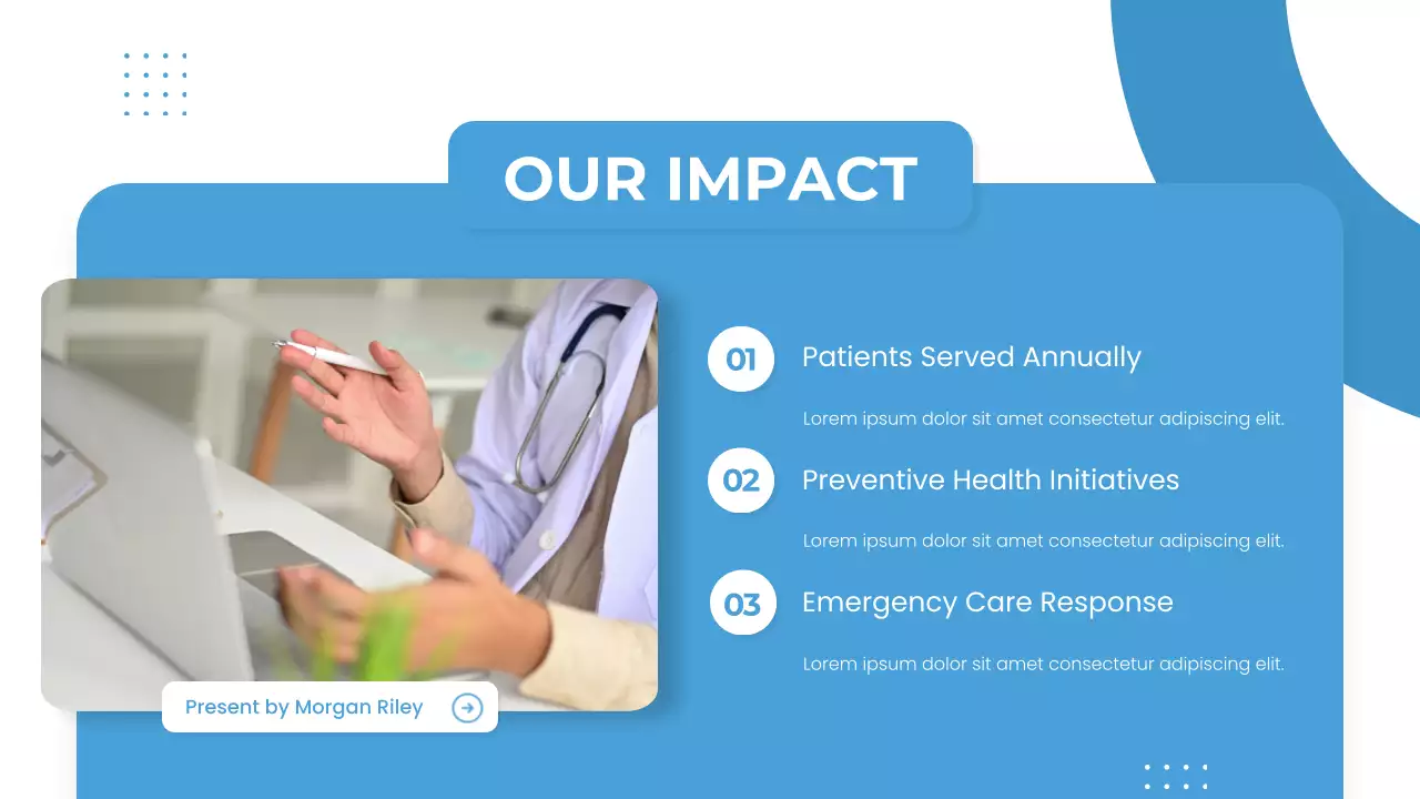 Blue Professional Healthcare Presentation