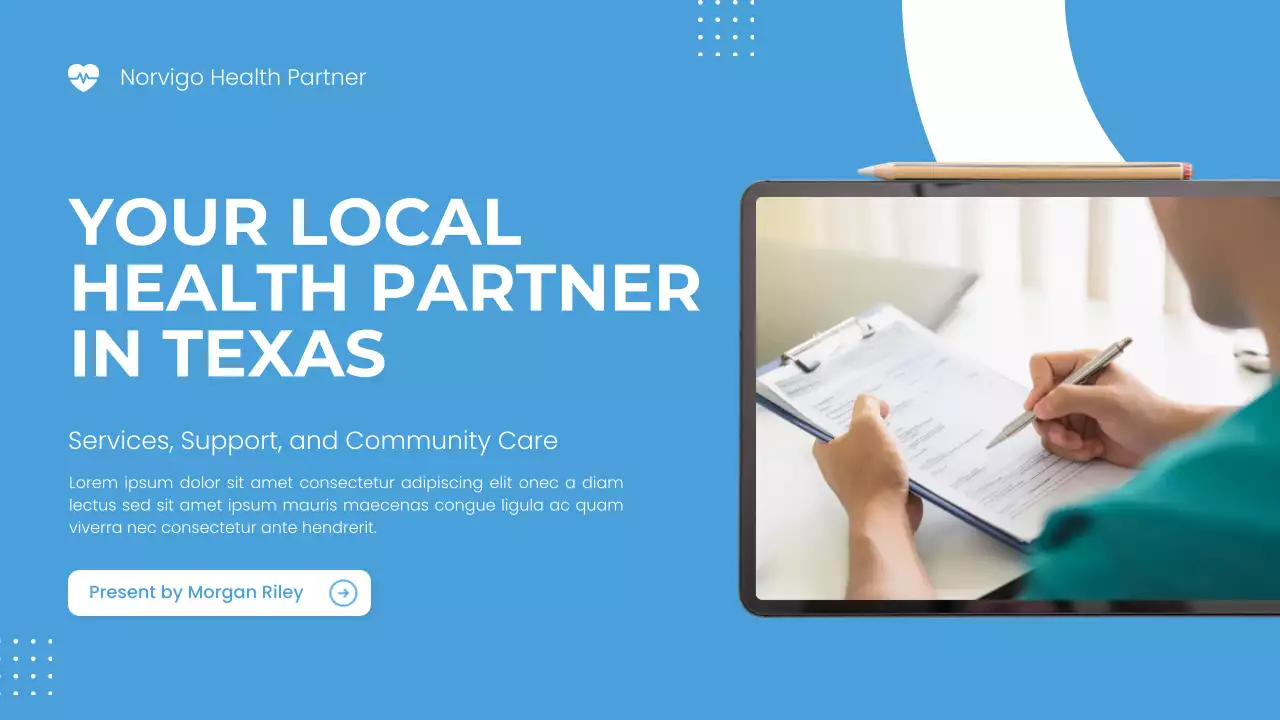 Blue Professional Healthcare Presentation