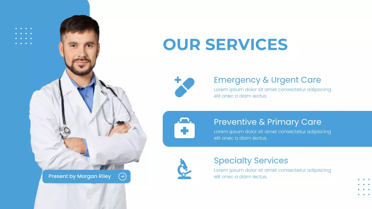 Blue Professional Healthcare Presentation