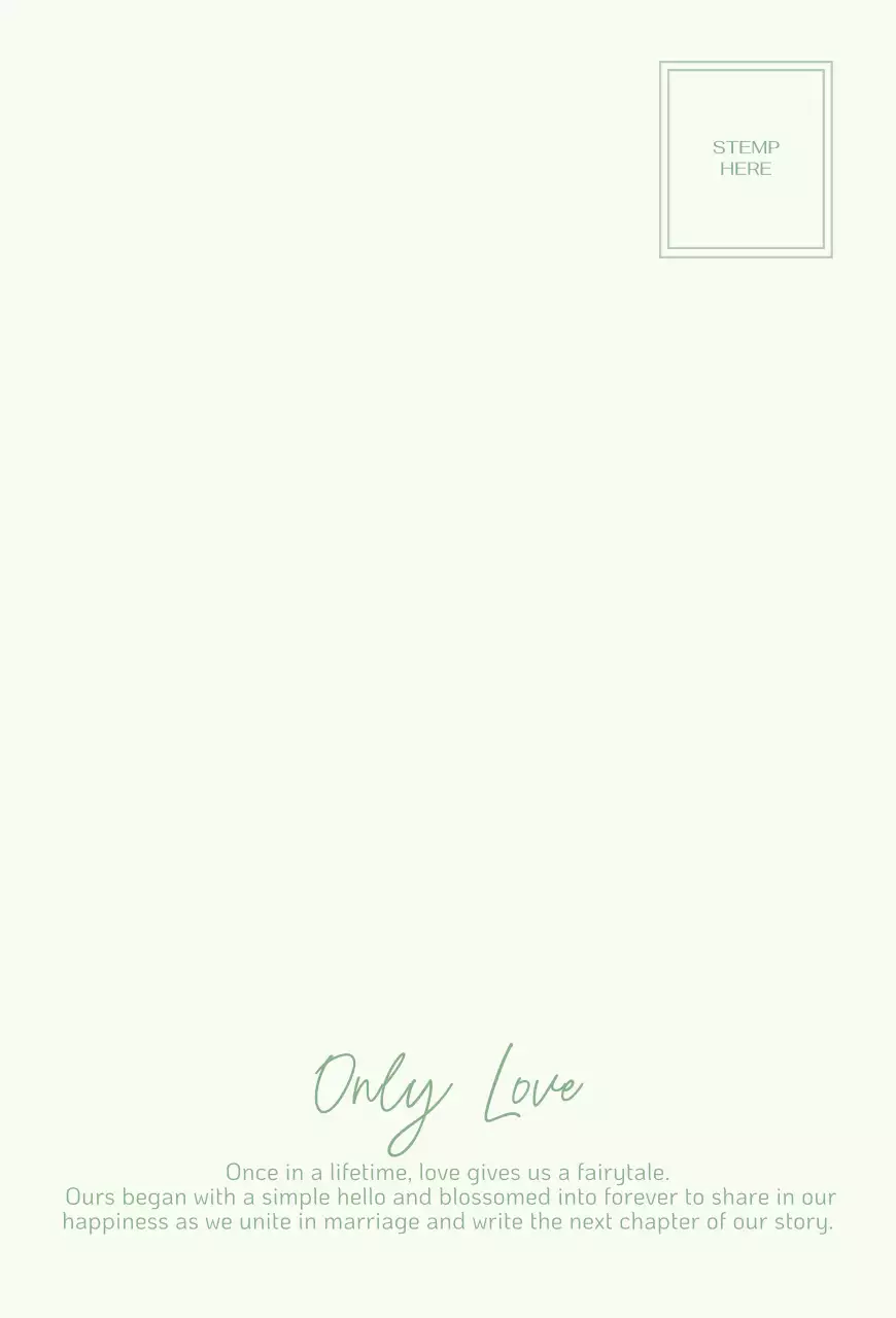 초록 우아한 결혼 초대장