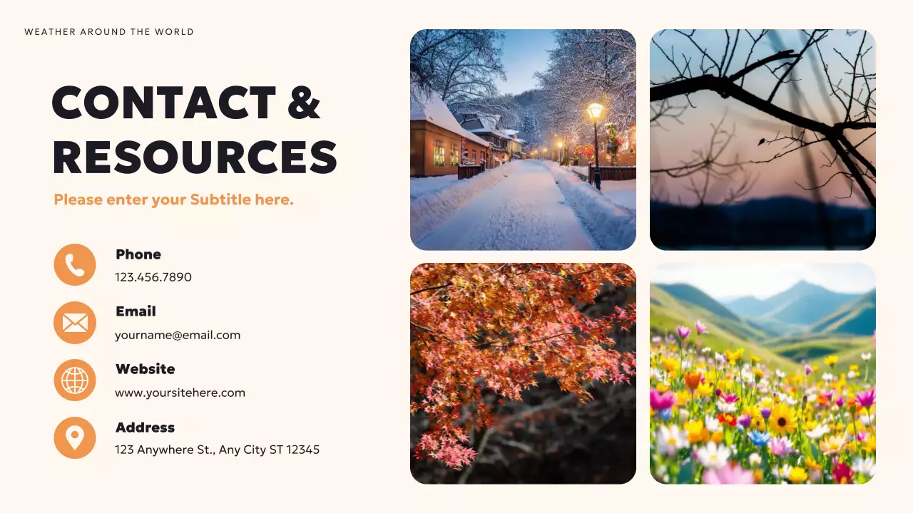 Teal Modern World Weather Presentation