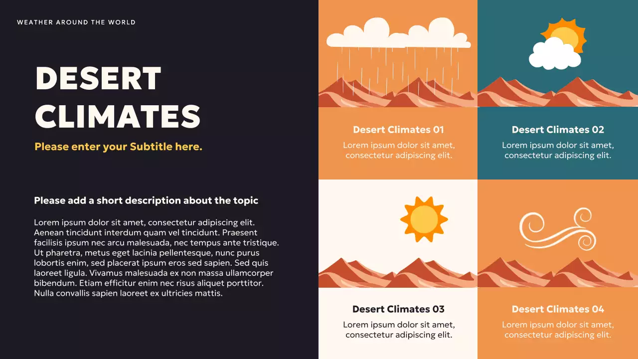 Teal Modern World Weather Presentation