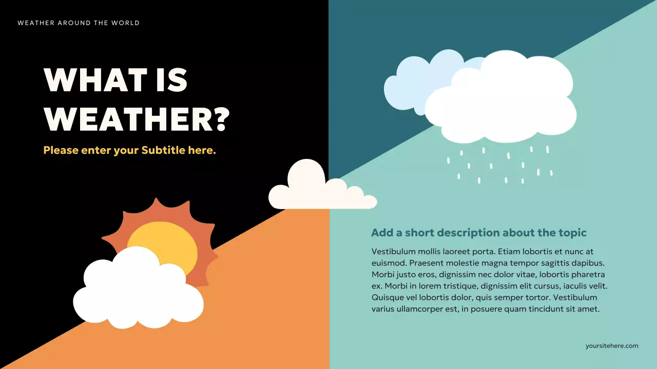 Teal Modern World Weather Presentation