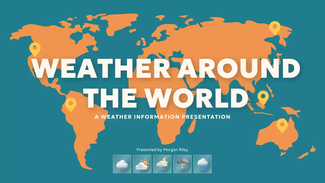 Teal Modern World Weather Presentation