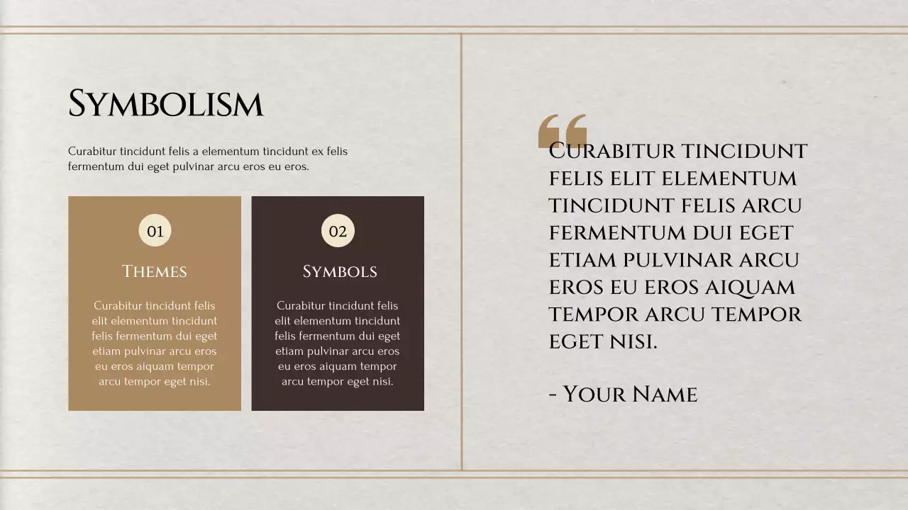 Bài thuyết trình Văn học Lịch sử Đơn giản Màu be