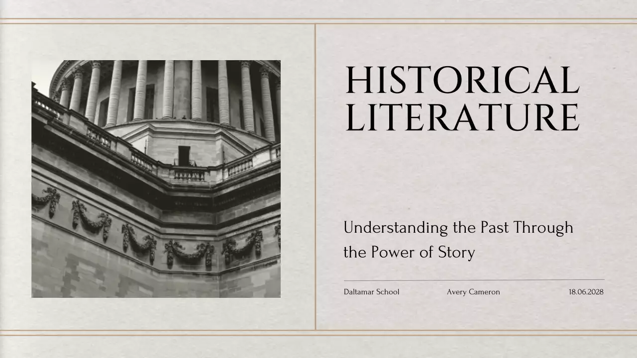 Beige Simple Historical Literature Lecture Presentation