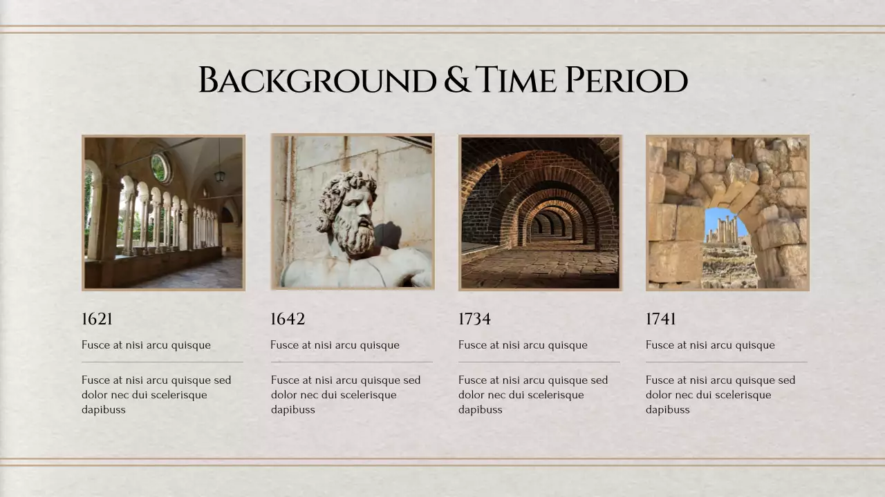 Bài thuyết trình Văn học Lịch sử Đơn giản Màu be