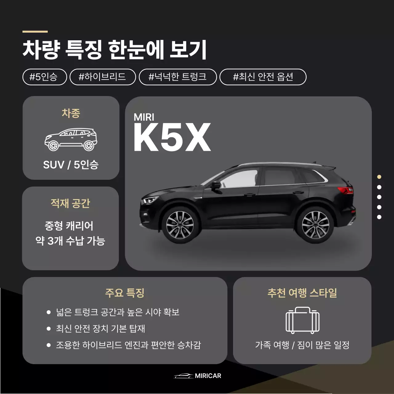 흰색 모던 자동차 광고