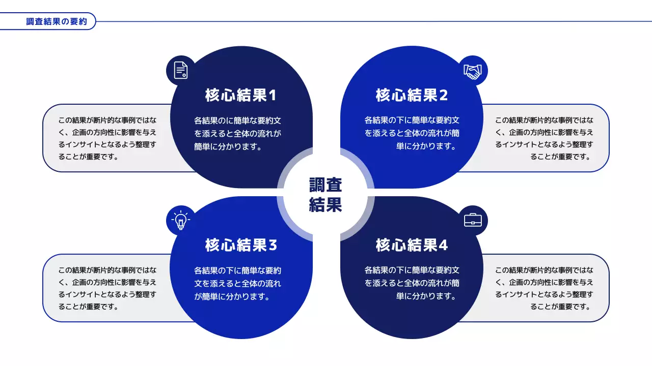 青 シンプル ビジネス プレゼンテーション