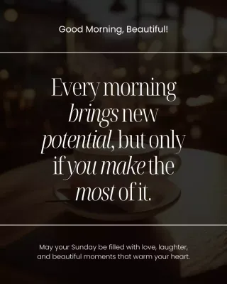 Black Morning Greetings Instagram Post