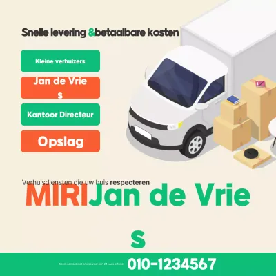 Beige Simple Moving Delivery Service Advertentie
