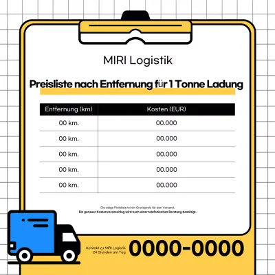 Tarifleitfaden für den Transport moderner Frachten von Yellow