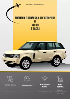 Pubblicità di un moderno pick-up aeroportuale beige