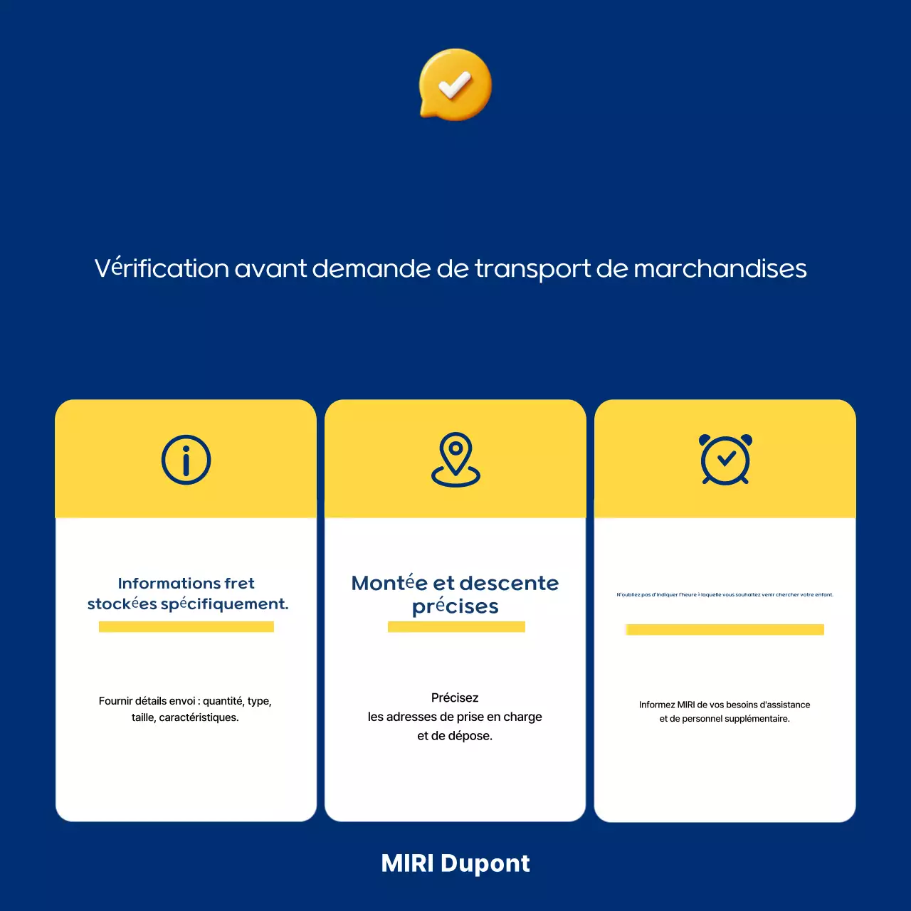 Transmission d'informations sur le transport de marchandises moderne bleu