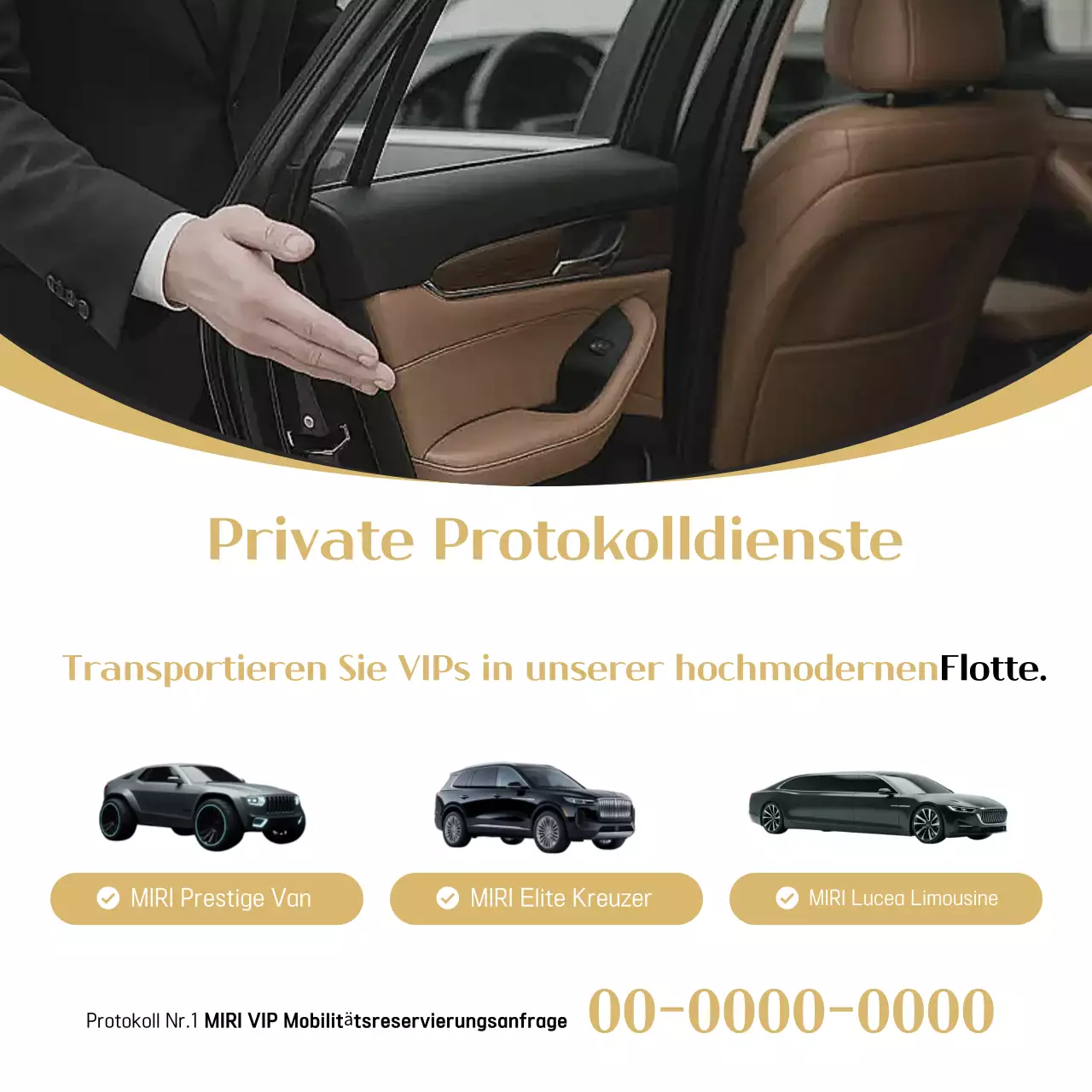 Beige Premium Mobile Services Werbung
