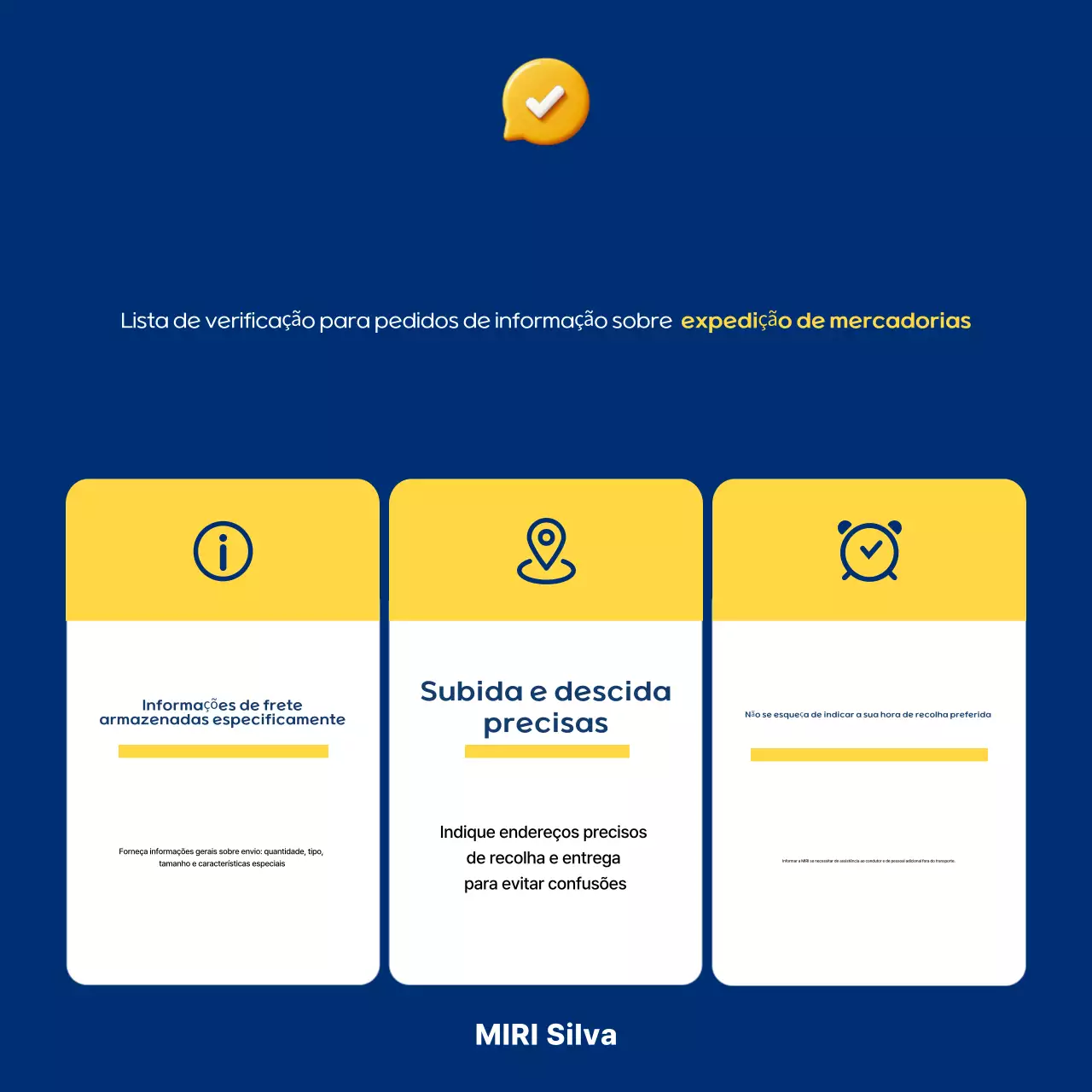 Transmissão de informações sobre transporte de carga moderna azul