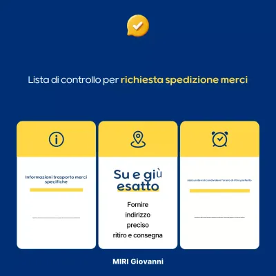 Trasmissione di informazioni sul trasporto merci moderno blu