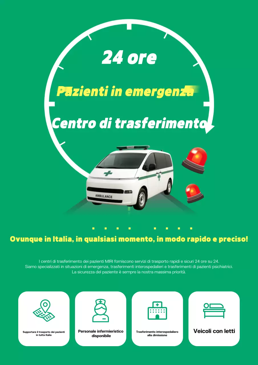 Pubblicità medica verde e pulita