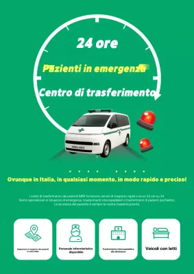 Pubblicità medica verde e pulita