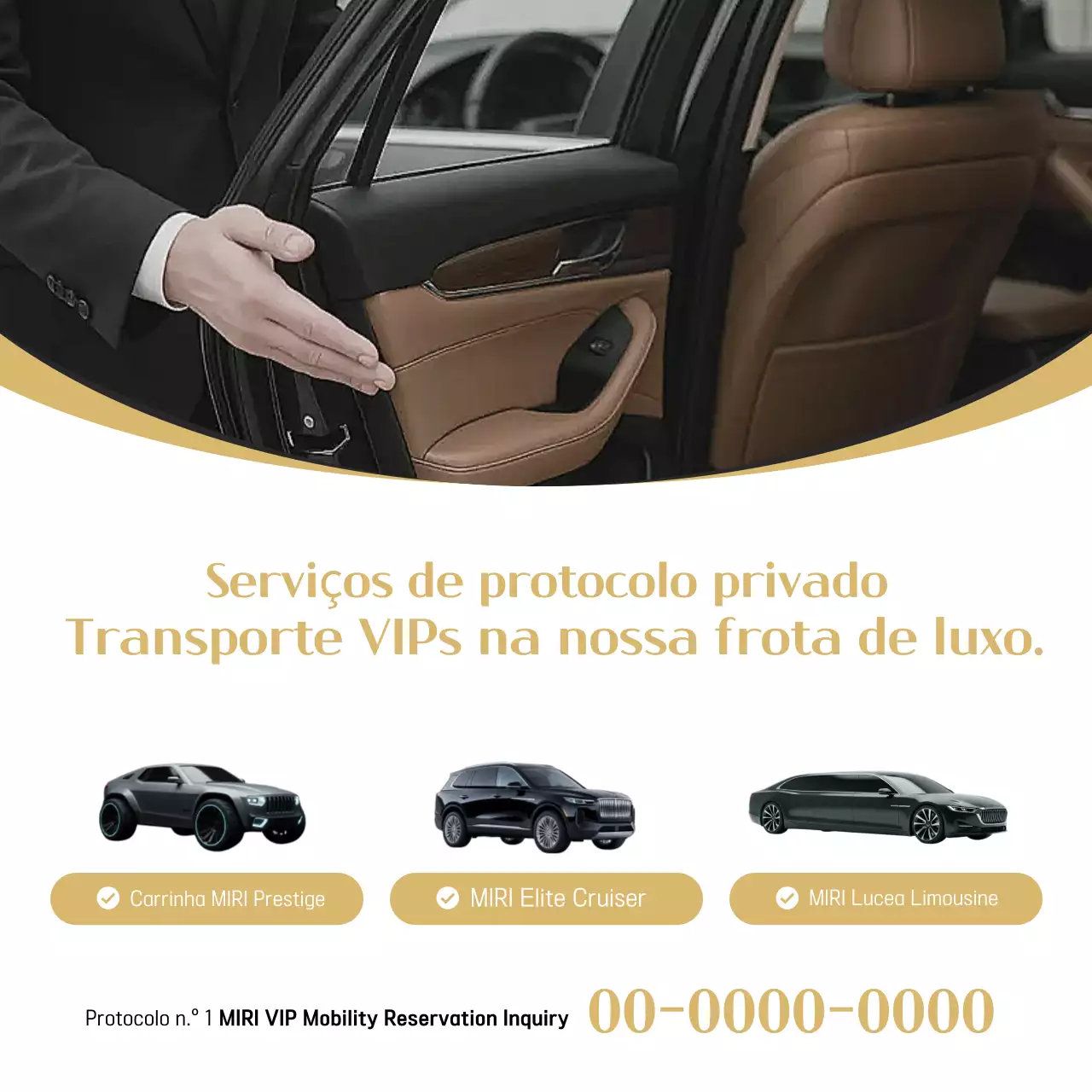 Anúncio de serviços móveis premium bege