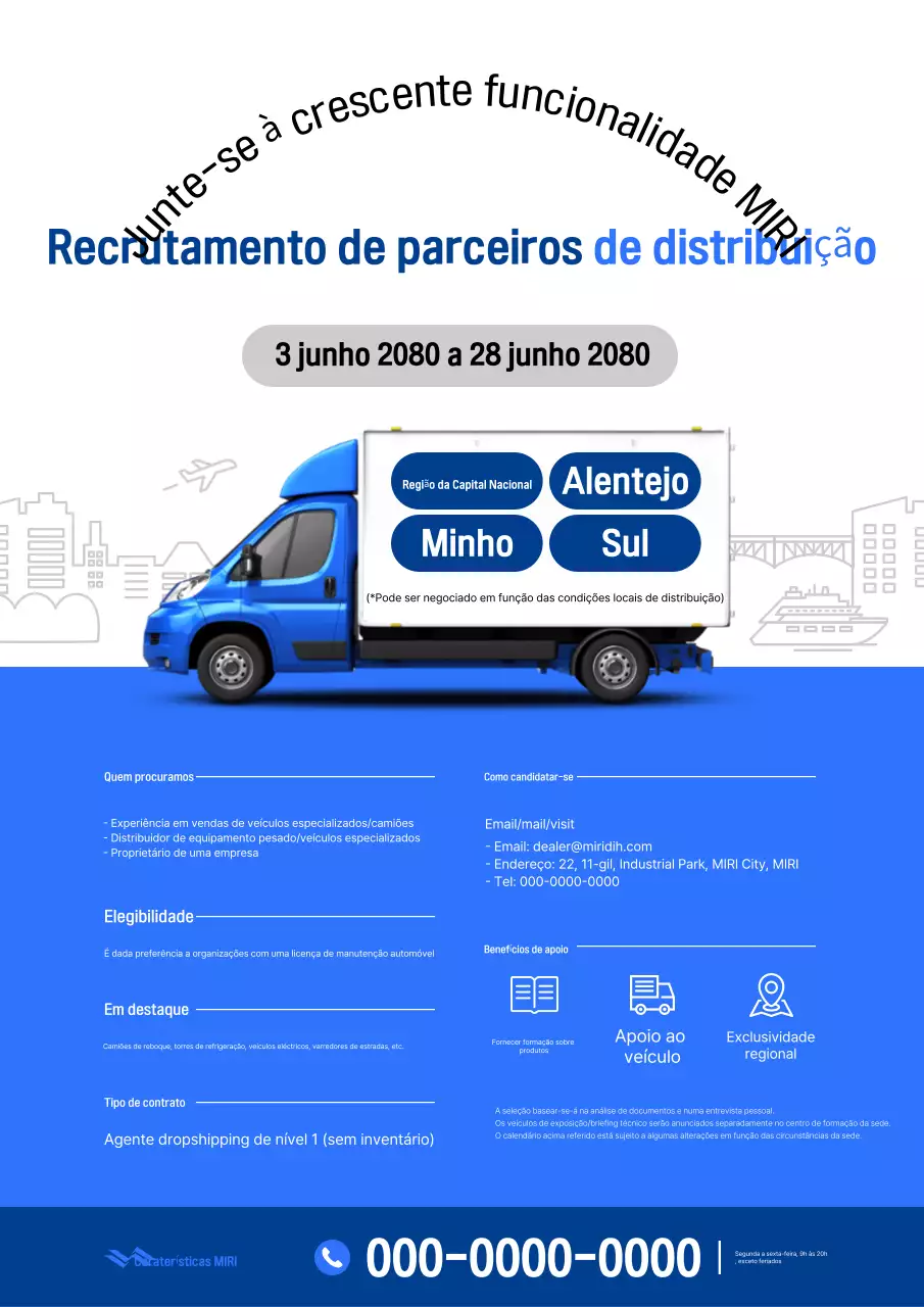 Recrutamento de Distribuição Blue Modern