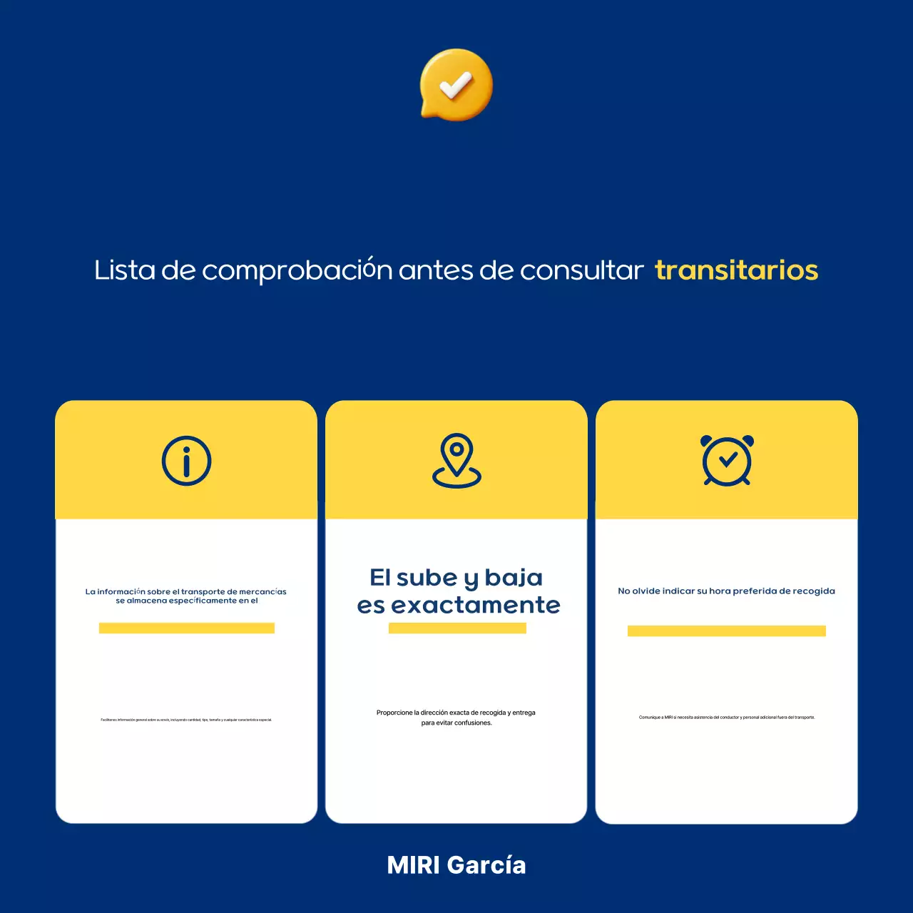 Transmisión de información sobre el transporte de carga moderno azul