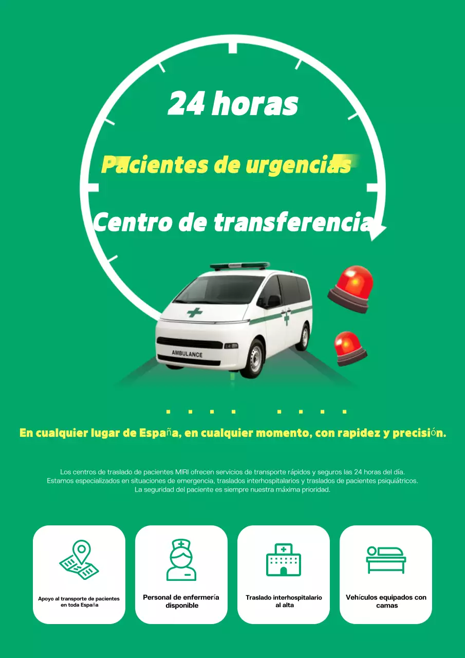 Anuncio médico limpio y ecológico