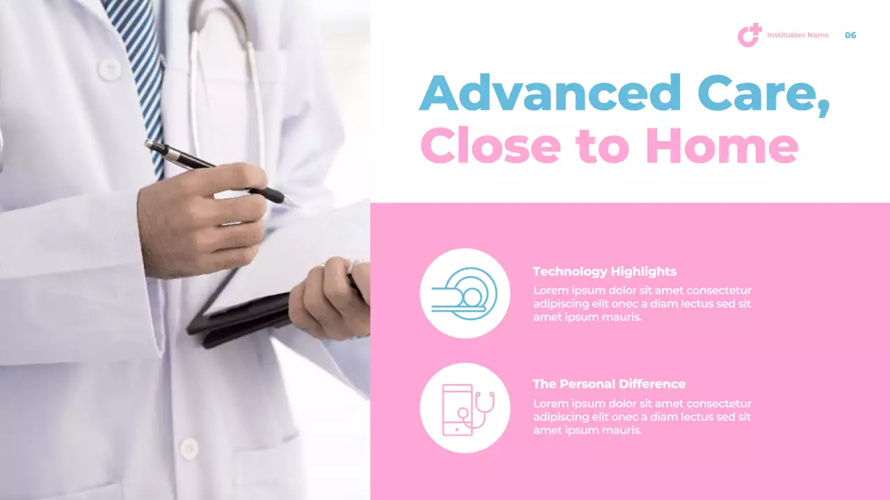 Pink Modern Healthcare Promotion Presentation