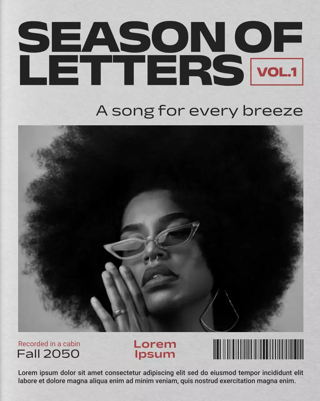 Gray Trendy Music Album Cover Instagram Post