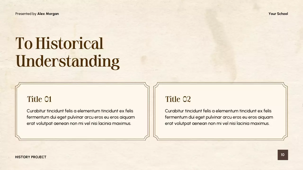 Beige Vintage Historical Literature Lecture Presentation