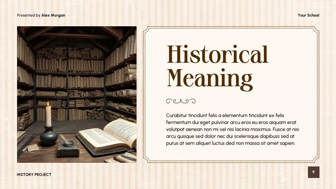 Beige Vintage Historical Literature Lecture Presentation