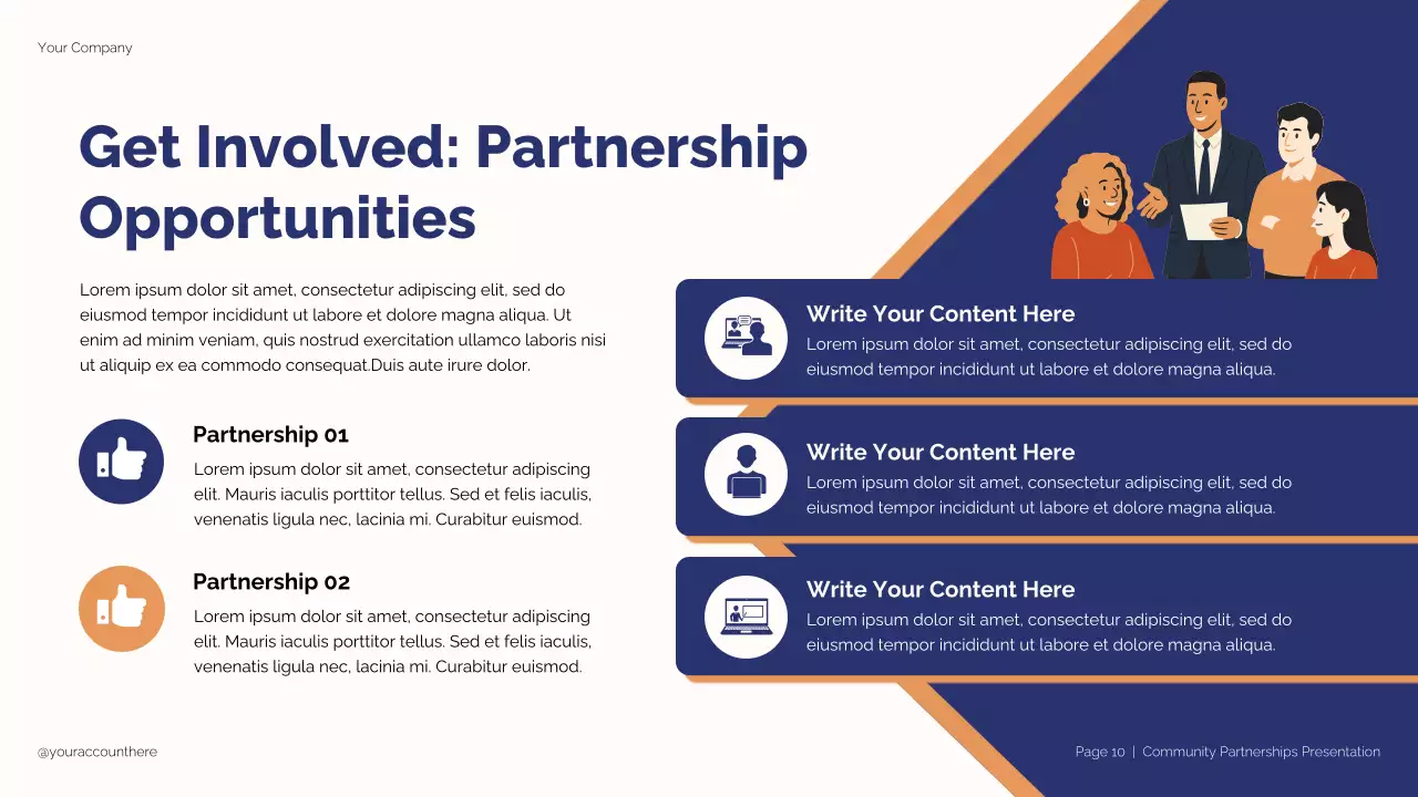 Blue and Beige Modern Student Partnership Strategy Presentation