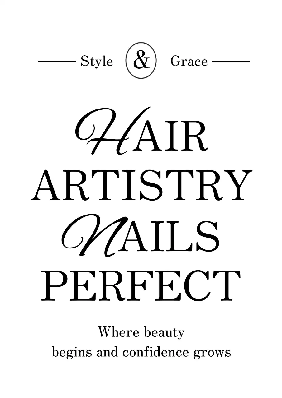 ビューティー業界 レタリングステッカー サロン文章