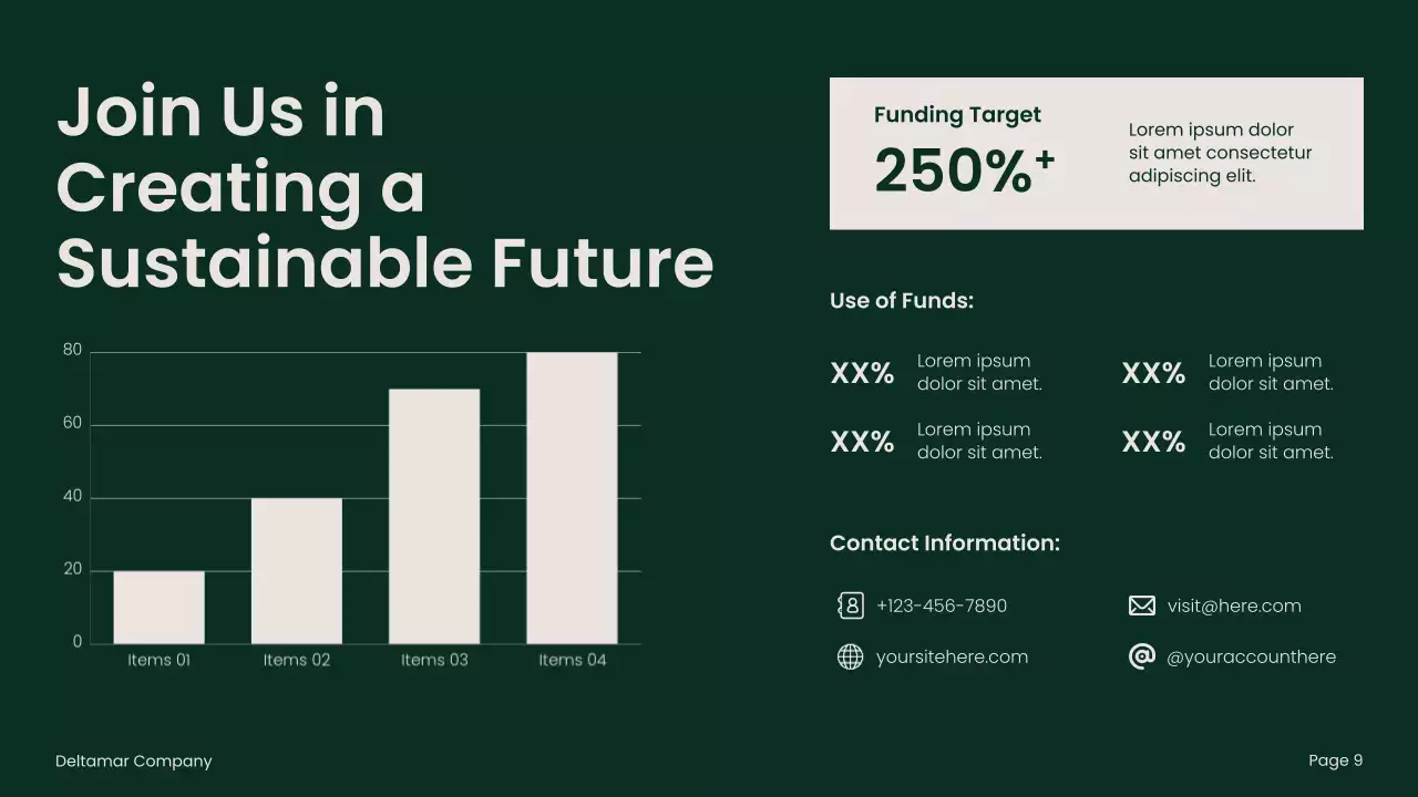Green and Beige Bold Sustainability Initiatives Pitch Presentation