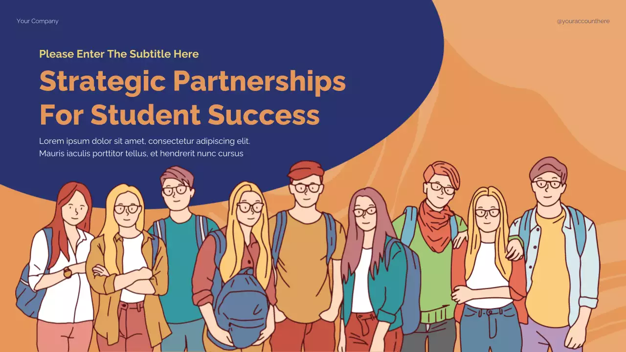 Blue and Beige Modern Student Partnership Strategy Presentation