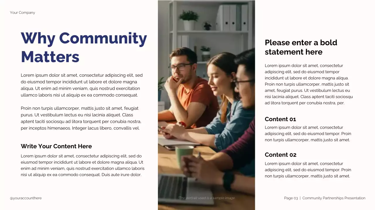 Blue and Beige Modern Student Partnership Strategy Presentation